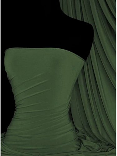 Premium Quality Soft Touch Jersey Stretch Dressmaking Fabric Sold by The Metre 50+ Colours in Stock Same Day Dispatch by Tia Knight Q36 Khaki, 1 Metre
