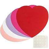 60 Pieces Heart Cutouts Bulletin Board Decorations Colorful Classroom Cutouts with Glue Point Dots f