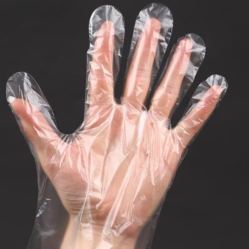 400 Count Disposable Poly Plastic Gloves for Cooking Food Prep and Food Service Cleaning Gloves Household Food Safe One Size Fits Most Latex-Free Powder-Free Clear Plastic Gloves for House Clean.