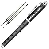 Personalized Pens,Custom Engraved Ballpoint Pen and Case,Personalized Gifts for Father,Boss,Office,Birthday and Graduation(Black Refill)-Black