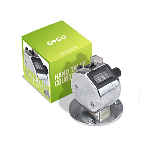 Gogo Desktop Tally Counter, 4 Digit Metal Tally Clicker With Base Mount For Bank, Shops Counting People #TOP1