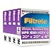Filtrete Healthy Living Ultra Allergen Deep Pleat AC Furnace Air Filter, MPR 1550, 20 x 20 x 4 (4-3/8 Actual Depth), 4-Pack