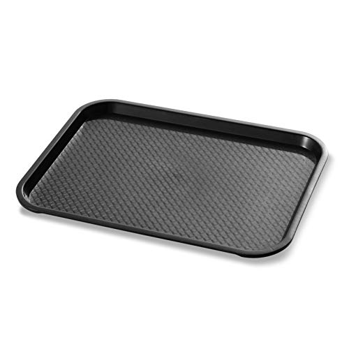 New Star Foodservice 24517 Black Plastic Fast Food Tray, 12 By 16-Inch, Set Of 12 #TOP2
