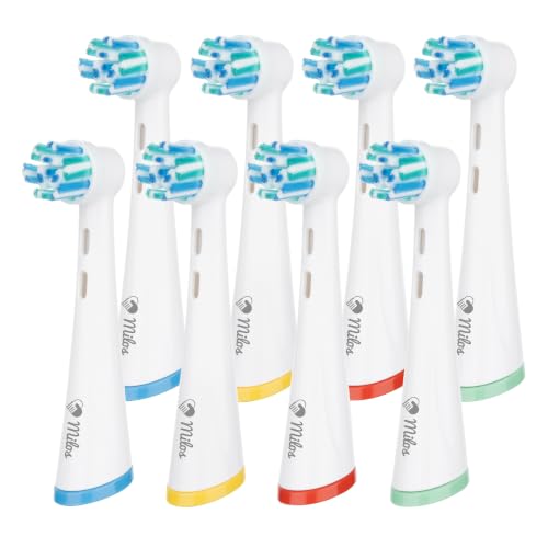 Image of Toothbrush Heads Compatible with Oral B iO - 8 Pack Milos Brush Head Compatible with Oral B iO 2/3/4/5/6/7/8/9/10 Electric Toothbrush Deep and Precise Cleaning Replacement Electric Toothbrush Heads