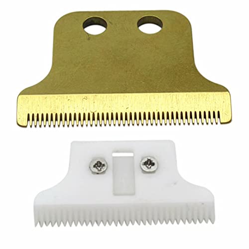 Adjustable 2-Hole bladeclipper Replacement #2215 for Wahl Detailer Wired, Wahl Detailer Cordless 5 Star Senior,Magic Clip;WAHL Sterling: Sterling3(Ceramic + Gold Blade)
