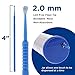TCP Global Eyelash Extension Micro Brushes, 100 Medium 2.0 mm Tip Size Blue Disposable Brush Applicators - Apply Makeup, Paint Touch Up