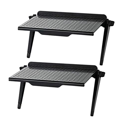 TV Top Shelf Adjustable Screen Top Storage Bracket Plastic Computer Holder 12x4x1inch 2PCStv Shelf