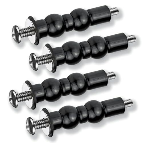 Toilet Seat Screws Replacement Kit - Universal Compatibility with TOTO, American Standard, Kohler & More - Top Mount Hinges, Expanding Rubber Toilet Seat Bolts with Stainless Steel Hardware - 4 Pack