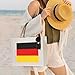 lootpe German Flag Print Tote Bag, Personalized Present Bag, Canvas Beach Travel Bag, Shopping Bags, Gift For Women Mom