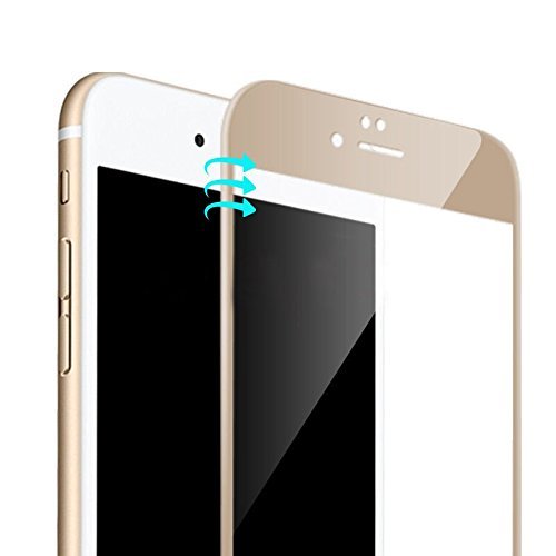 Magicguardz®, Made For Apple 4.7" Iphone 6 And Iphone 6S, 3D Full Cover Tempered Glass Carbon Fiber Screen Protector (Gold) #TOP5