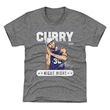 500 LEVEL Steph Curry Youth Shirt (Kids Shirt, 10-12Y Large, Tri Gray) - Steph Curry Golden State Night Night WHT