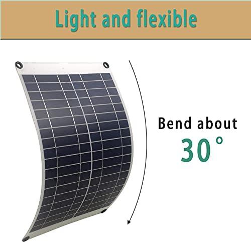 Solar Battery Charger 18W 12V 18V, Monocrystalline Flexible Solar Panel Kit, Waterproof Portable Solar Battery Maintainer Trickle Charger, for Car, Motorhomes, Boat, RV, Motorcycle Batteries