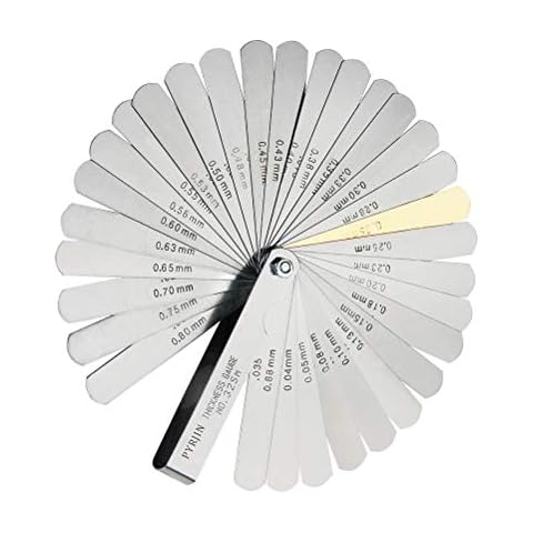 Filler Gauge, Feeler Gauges, 32 Blades Thickness Gauge Stainless Steel Dual Marked Feeler Gauge Imperial And Metric Measuring Tool, For Measuring Gap Width Cover