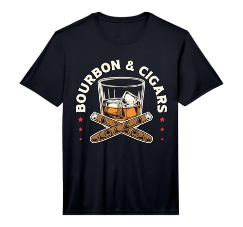 Mens Cigar and Bourbon Performance T-Shirt