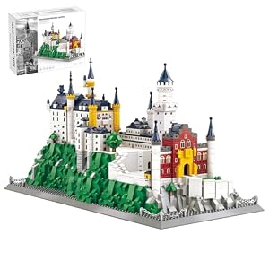 Neuschwanstein Castle Architecture Building Set 1969 Pcs Large German Bavaria Landmark Model Kit for Adults Collectible World Famous Building Construction Project DIY Home Decor Display Gift