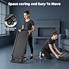Walking Pad Treadmill for Home - Folding Treadmills with Handle Bar Portable Compact Fold up Indoor Foldable Handles Electric Walk Pads Small Spaces Mini Running Quiet Under Bed Office