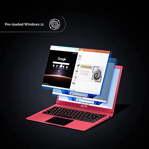 Image of AVITA SATUS S111 NU14A1INC43PN-SR 14.1 FHD (35.81cms) Laptop (Intel Celeron N4020 /4GB /128GB SSD /FHD Display /Windows 11 Home /Intel UHD Graphics), Sugar Red