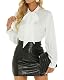 Bluse Escalier Damen Seidenbluse langärmelig mit Schleife