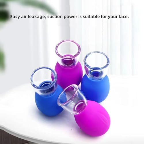 Image of Facial Cupping Professional Massager Set Silicone Vacuum Suction Face Massage Cups Anti Cellulite Lymphatic Therapy Sets For Eyes,Face And Body(PACK OF2)(2 NOS)