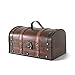 SLPR Treasure Decorative Box (Brown with Straps) | Old-Fashioned Antique Vintage Style for Birthday Parties Wedding Decoration Displays Crafts