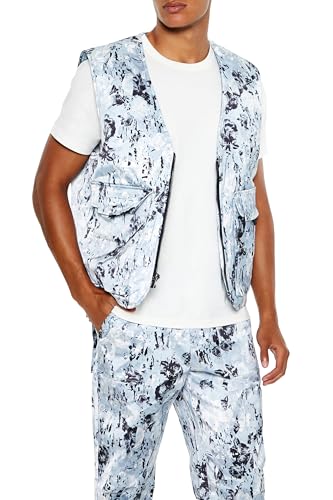 Forever 21 Men's Abstract Print Cargo Vest