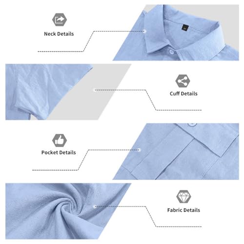 Camisa de manga corta fresca con pantalones cortos cómodos para calor 4