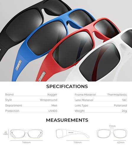 Image of Sports Polarized Sunglasses for Men Wrap Around TR90 Frame Sun Glasses