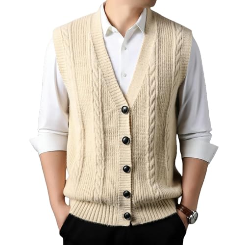 Chaleco de punto jacquard para hombre con diseño premium coreano