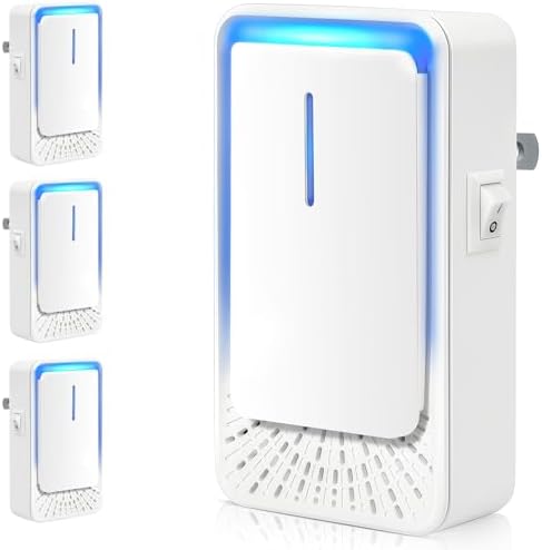 Plug In Air Ionizers - 4Pack Negative Ion Technology Air Purifier, Quiet Mini Air Freshener for Home, Bedroom, Office, Basement - Portable Air Purifiers for Odor, Dust, Pets Smell, Smoke