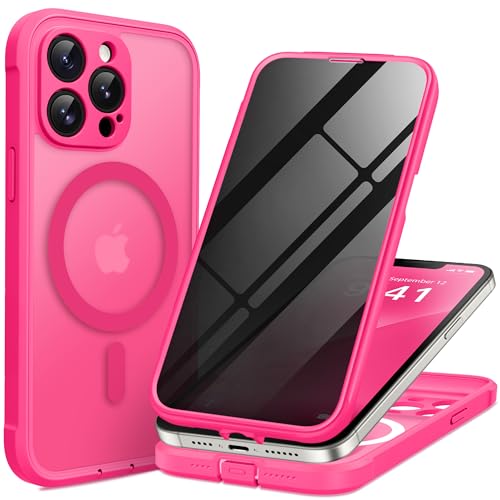 Coque iPhone 13 Pro Max intégrale haut de gamme compatible MagSafe rose