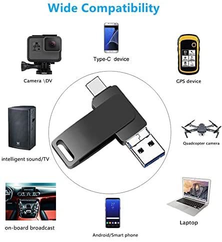 Usb C Memory Stick 1Tb For Phone,Usb3.1 Flash Drive Back Up Usb Thumb Drive For Macbook With Type-C And Micro Usb,Faster Speed Transfer Usb C Date Storage Drive For Android Phones And Computer (Black #TOP3
