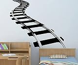 Classic Train Tracks Wall Decal Sticker - (Black Color) 72cm x 84cm Easy to Apply &amp Removable
