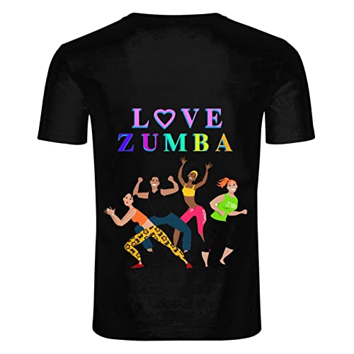 I Love Zumba Unisex 3D Print Couple Double-Sided Short Sleeve Women Men Crew Neck Tee Neck Shirts Leisure Sports #TOP2