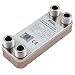 Produktbild Edelstahl Plattenwärmetauscher B3-12-12 mit 4x 3/4 Zoll Anschluss  max. 25 kW, 4m³/h Durchfluss für Heizung, Solar, Wärmepumpe