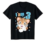 Kinder 3 Jahre alt 3 Geburtstag Outfit Junge Mädchen Tiger T-Shirt
