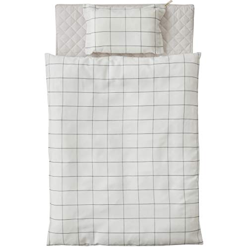 【Amazon.co.jp限定】 telet サンデシカ 新しいファミリーのデイリープレミアム ベビー ミニ布団セット グラフチェック 1418-0027-50