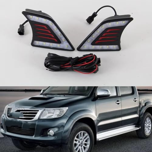 Lámpara de señal LED DRL para Toyota Hilux Vigo 2012 2013 2014 2015 con luz diurna 2