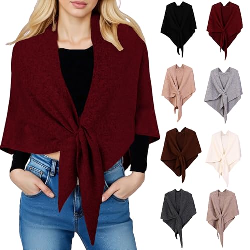 Pashmina Shawl Wraps for Women, Knitted Shawls and Wraps Cardigan Cape Wool Cashmere Shoulder Top Sweater Shawl Scarf4