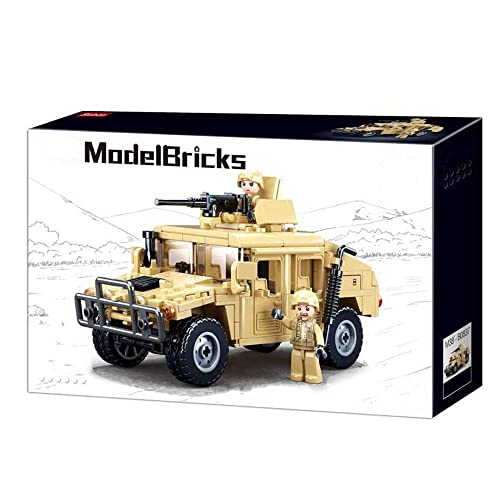 Octopbrik Military Vehicle Building Toy For Age 6 7 8 9 10 11 12+, Battle Brick, Compatible With Major Brand, Army Series Building Block With 2 Soldiers Figures (265 Pieces) #TOP4