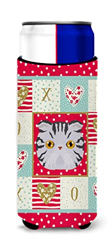 Caroline's Treasures CK5118MUK Foldex Exotic Fold Cat Michelob Ultra Hugger for slim cans