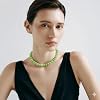 LILIE&WHITE Light Green Resin Bead Necklace for Women Chic Summer Trendy Chunky Statement Handmade Beaded Necklace Jewelry Gift for Mom #2