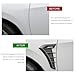 Rdxcv 2 PCS Car Side Vent Trim, Sporty Auto Front Fender Air Wing Decorative Spoiler, Waterproof Side Marker Air Flow Grille Universal Exterior Decoration for Cars Trucks SUVs (Carbon Fiber)