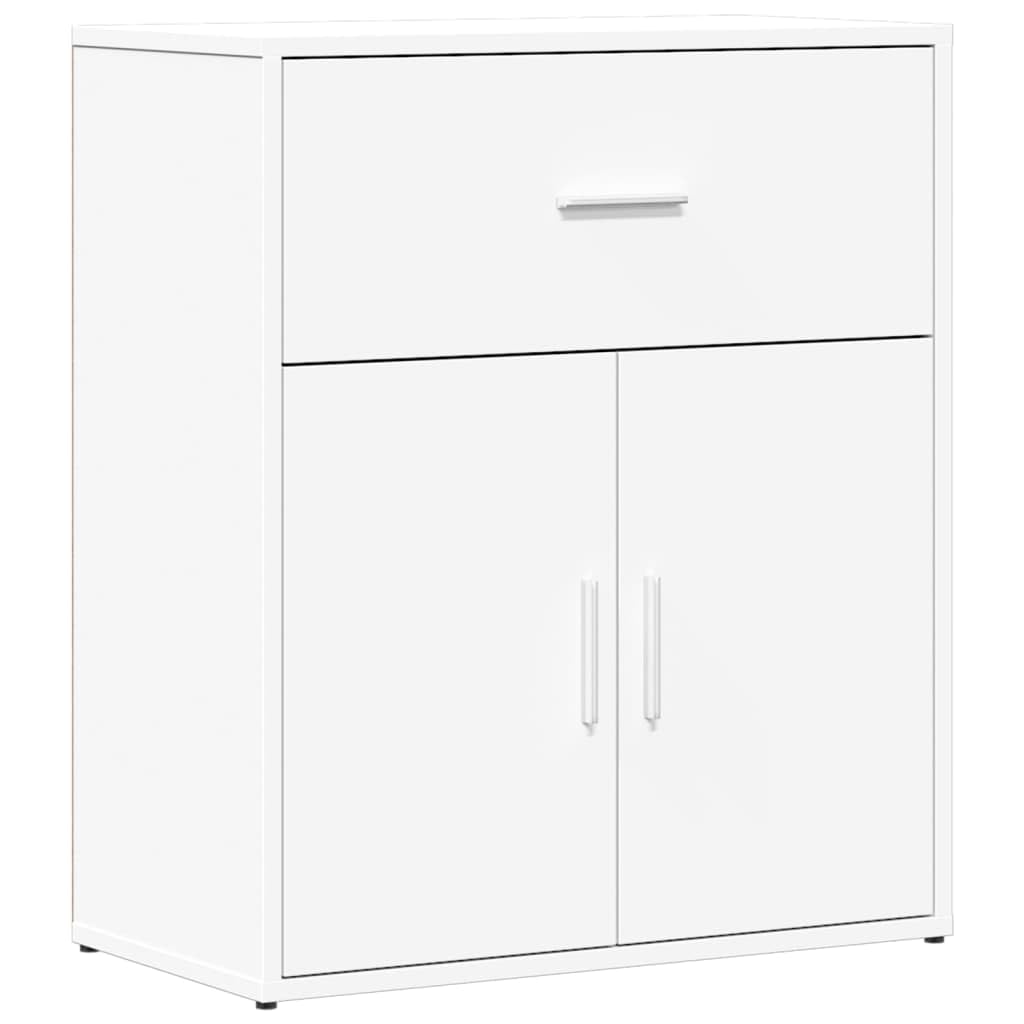 Vidaxl (White) Sideboard Storage Cupboard Side Cabinet Highboard Black Engineered Wood