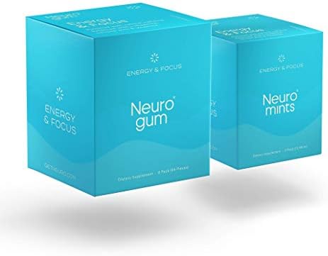 NeuroGum Nootropic Mint Flavor Energy Gum and Mints Bundle | Caffeine + L-theanine + B Vitamins | Sugar Free + Gluten Free + Non GMO + Vegan (108 Count)