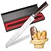 Produktbild imarku Brotmesser, 25CM Gestochen Scharf brotmesser mit Wellenschliff aus Deutsch Hochgekohltem Edelstahl und Pakkaholz Griff, Premium Qualität Bread Knife für verschiedene Brotsorten