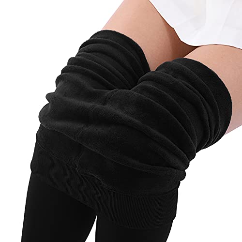 Chrleisure KC0040-BLACK Women'S Winter Warm Fleece Lined Leggings thumb #2