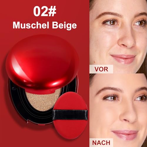 Air Cushion Foundation, Volle Deckkraft Für Glättenden Und Makellosen Make-Up Effekt, Feuchtigkeitsspendend Und Wasserfe