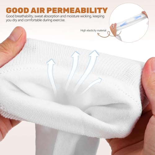 Women S White Thigh High Socks Extra Long Cotton over-the-Knee Stockings for Dance Sports and Daily Wear Breathable and Comfortable3