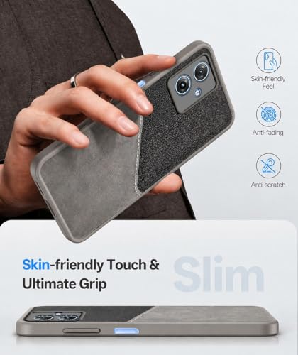 Image of Jkobi Back Cover Case for Motorola Moto G64 5G (Dual PU Leather Stitch | Professional Minimalist | Soft and Flexible)