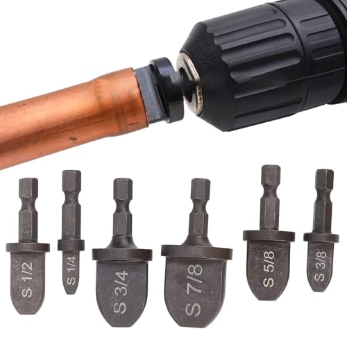 6PCS Hex Mango Expansor De Tubo, Aire Acondicionado Tubo Cobre Herramienta Prensado, Abocardado Manual Profesional, Juego Brocas Reparación Expansor Tubería Manual Para Aire Acondicionado Tubería